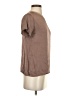 S'edge Solid Brown Short Sleeve Top Size S - photo 4