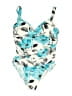 Croft & Barrow Floral Blue One Piece Swimsuit Size S - photo 1