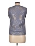 Love Moschino Silver Blue Sleeveless Silk Top Size 8 - photo 2