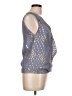 Love Moschino Silver Blue Sleeveless Silk Top Size 8 - photo 4