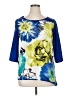 Onque Casuals 100% Polyester Blue 3/4 Sleeve Top Size XL - photo 1