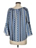 Ember 100% Polyester Blue 3/4 Sleeve Blouse Size M - photo 2