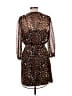 Express Animal Print Brown Casual Dress Size L - photo 2