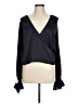 Lovers + Friends 100% Polyester Black Long Sleeve Blouse Size L - photo 1