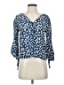 Madewell 100% Viscose Blue 3/4 Sleeve Blouse Size XS - photo 1