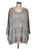 Jennifer Lopez Metallic Silver Pullover Sweater Size L - photo 1