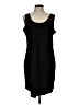 Eddie Bauer Solid Black Casual Dress Size L - photo 1