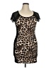 Annabelle Animal Print Brown Cocktail Dress Size XL - photo 1