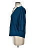 Lands' End 100% Cotton Color Block Blue 3/4 Sleeve Blouse Size XS - photo 5