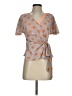 Eva Franco Polka Dots Orange Short Sleeve Blouse Size XS - photo 1