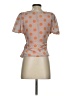Eva Franco Polka Dots Orange Short Sleeve Blouse Size XS - photo 2