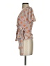 Eva Franco Polka Dots Orange Short Sleeve Blouse Size XS - photo 5