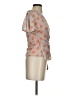 Eva Franco Polka Dots Orange Short Sleeve Blouse Size XS - photo 4