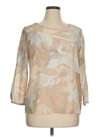 Marc Cain 3/4 Sleeve Silk Top (view 1)