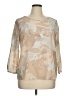 Marc Cain 100% Silk Tan 3/4 Sleeve Silk Top Size 16 (N6) - photo 1