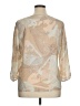 Marc Cain 100% Silk Tan 3/4 Sleeve Silk Top Size 16 (N6) - photo 2