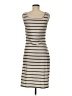 Unbranded 100% Polyester Stripes Ivory Casual Dress Size M - photo 2