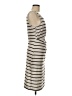 Unbranded 100% Polyester Stripes Ivory Casual Dress Size M - photo 4