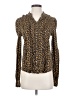 Boden Animal Print Brown Long Sleeve Blouse Size 4R - photo 1