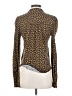Boden Animal Print Brown Long Sleeve Blouse Size 4R - photo 2