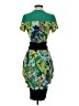 BCBGMAXAZRIA Paisley Green Cocktail Dress Size XS - photo 2