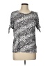Emily Daniels Animal Print Silver Short Sleeve T-Shirt Size L - photo 1