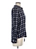 August Mist 100% Rayon Plaid Blue Long Sleeve Button-Down Shirt Size M - photo 4