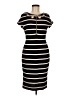 Escada Stripes Black Casual Dress Size EU 38 / US 8 - photo 1