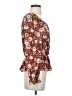 CeCe Brown Long Sleeve Blouse Size S - photo 4