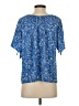 CeCe Paisley Multi Color Blue Short Sleeve Blouse Size S - photo 2