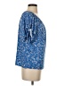 CeCe Paisley Multi Color Blue Short Sleeve Blouse Size S - photo 4