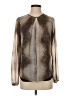 Jones New York Collection 100% Polyester Metallic Silver Long Sleeve Blouse Size 2 - photo 1