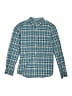 Vince. 100% Cotton Plaid Teal Long Sleeve Button-Down Shirt Size L (kids) - photo 1