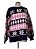 Listicle Argyle Purple Pullover Sweater Size L - photo 1