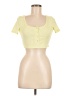 Shein 100% Polyester Yellow Short Sleeve Top Size M - photo 1
