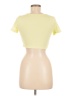 Shein 100% Polyester Yellow Short Sleeve Top Size M - photo 2