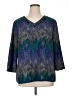 Cato 100% Polyester Teal 3/4 Sleeve Blouse Size XL - photo 1