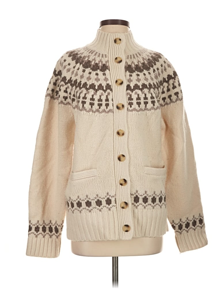 Pre-owned Eaves Cardigan Sweater In Brown