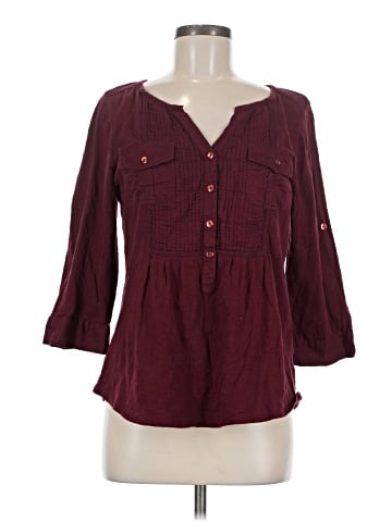 Gloria Vanderbilt 3/4 Sleeve Button-Down Shirt (view 1)
