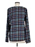 XXI 100% Polyester Plaid Blue Long Sleeve Blouse Size M - photo 2