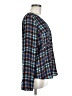 XXI 100% Polyester Plaid Blue Long Sleeve Blouse Size M - photo 4