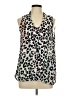 Spense 100% Polyester Animal Print Silver Sleeveless Blouse Size L - photo 1