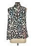 Spense 100% Polyester Animal Print Silver Sleeveless Blouse Size L - photo 2