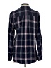 Soft Joie 100% Rayon Plaid Blue Long Sleeve Blouse Size S - photo 2