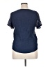 Assorted Brands 100% Polyester Floral Blue Short Sleeve Blouse Size XL - photo 2