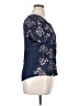 Assorted Brands 100% Polyester Floral Blue Short Sleeve Blouse Size XL - photo 4