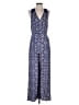 Elevenses 100% Rayon Paisley Blue Jumpsuit Size 4 - photo 1