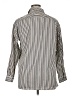 DressBarn Stripes Silver Long Sleeve Button-Down Shirt Size 14 - 16 - photo 2
