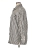 DressBarn Stripes Silver Long Sleeve Button-Down Shirt Size 14 - 16 - photo 5