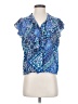 Calvin Klein Blue Short Sleeve Blouse Size S - photo 1